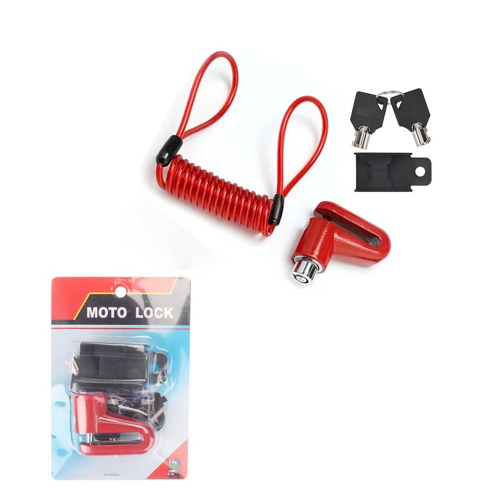 Disc Brake Lock For Scooters, Bicycles And Anti-theft Stainless Steel Structure Suitable For All Models Bicycle Theft Protection | Coiled | Structure