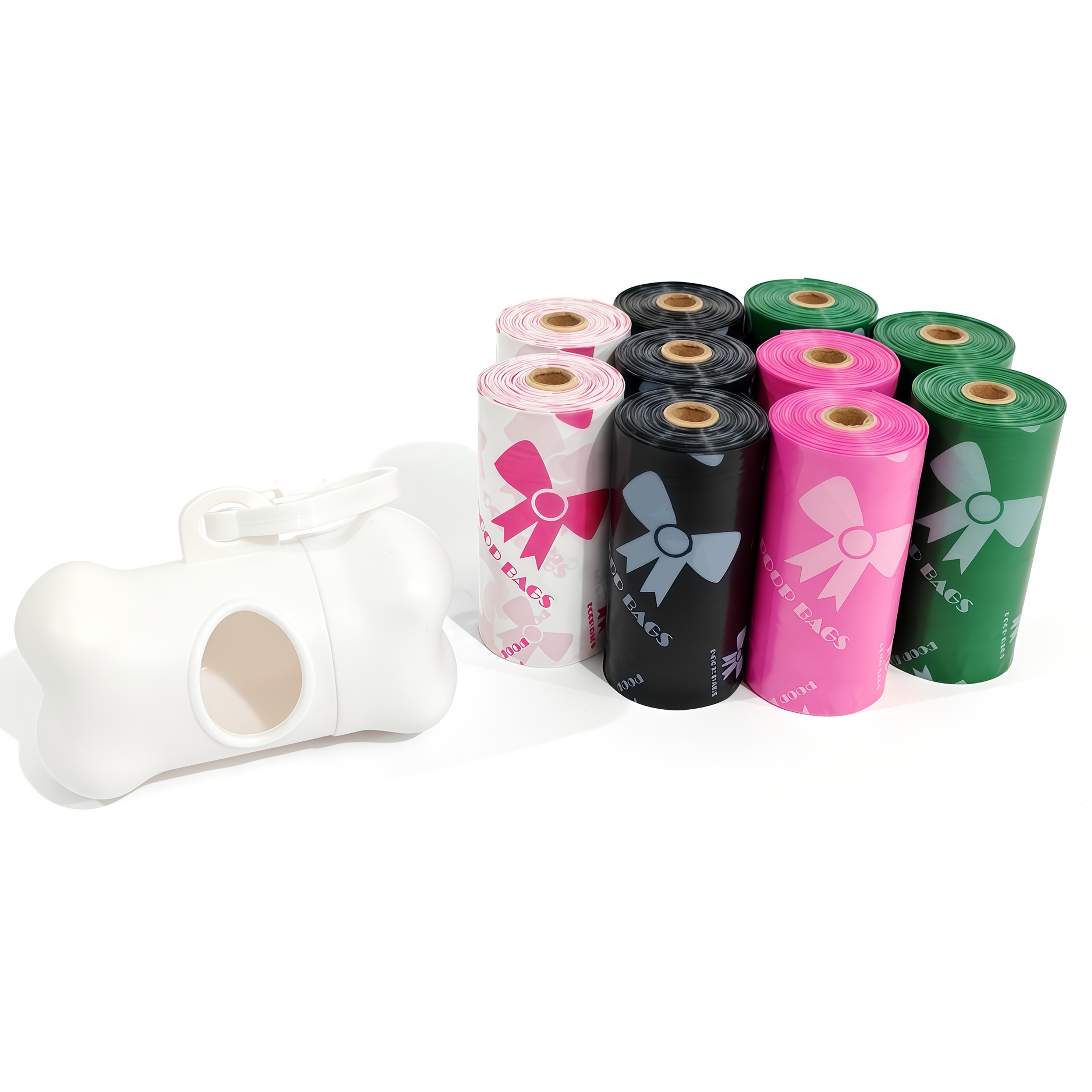 E-shop 150 Beutel/10 Rollen, 300 Beutel/20 Rollen extra dicke Hundekotbeutel mit Spender Halter, auslaufsichere, langlebige, großvolumige