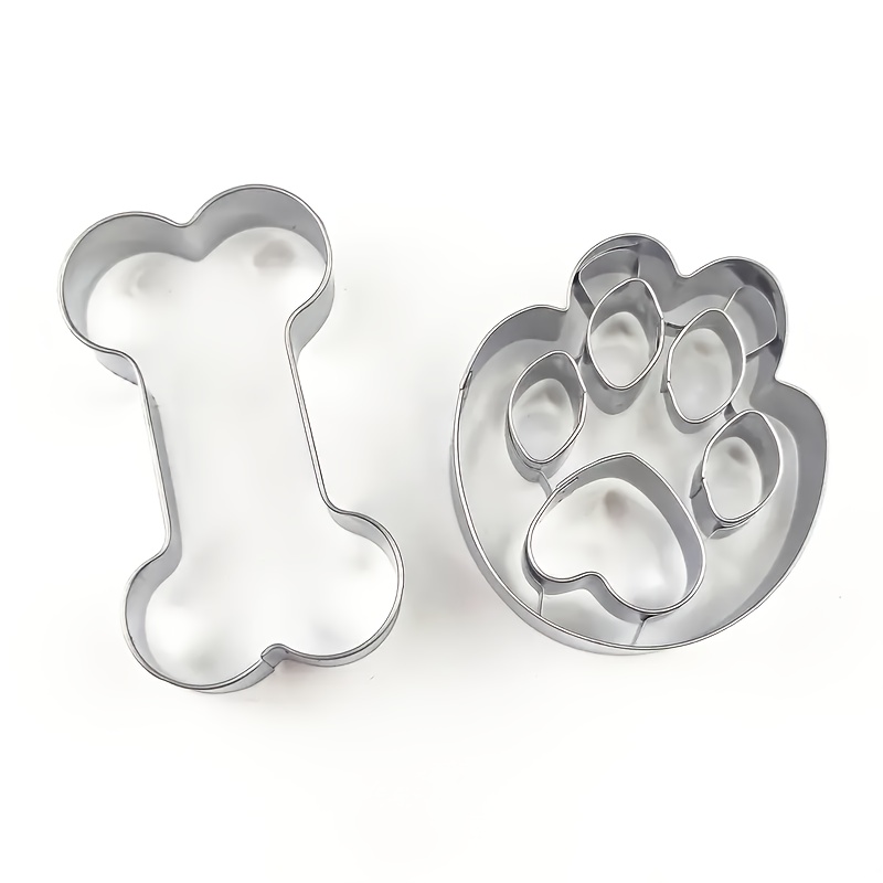 TEMU 2pcs/3pcs Pet-themed Baking Molds, Cookie Cutters In Of Large Bones, Small Bones, And , Are For Cookie Making In Family Kitchens, Suitable For
