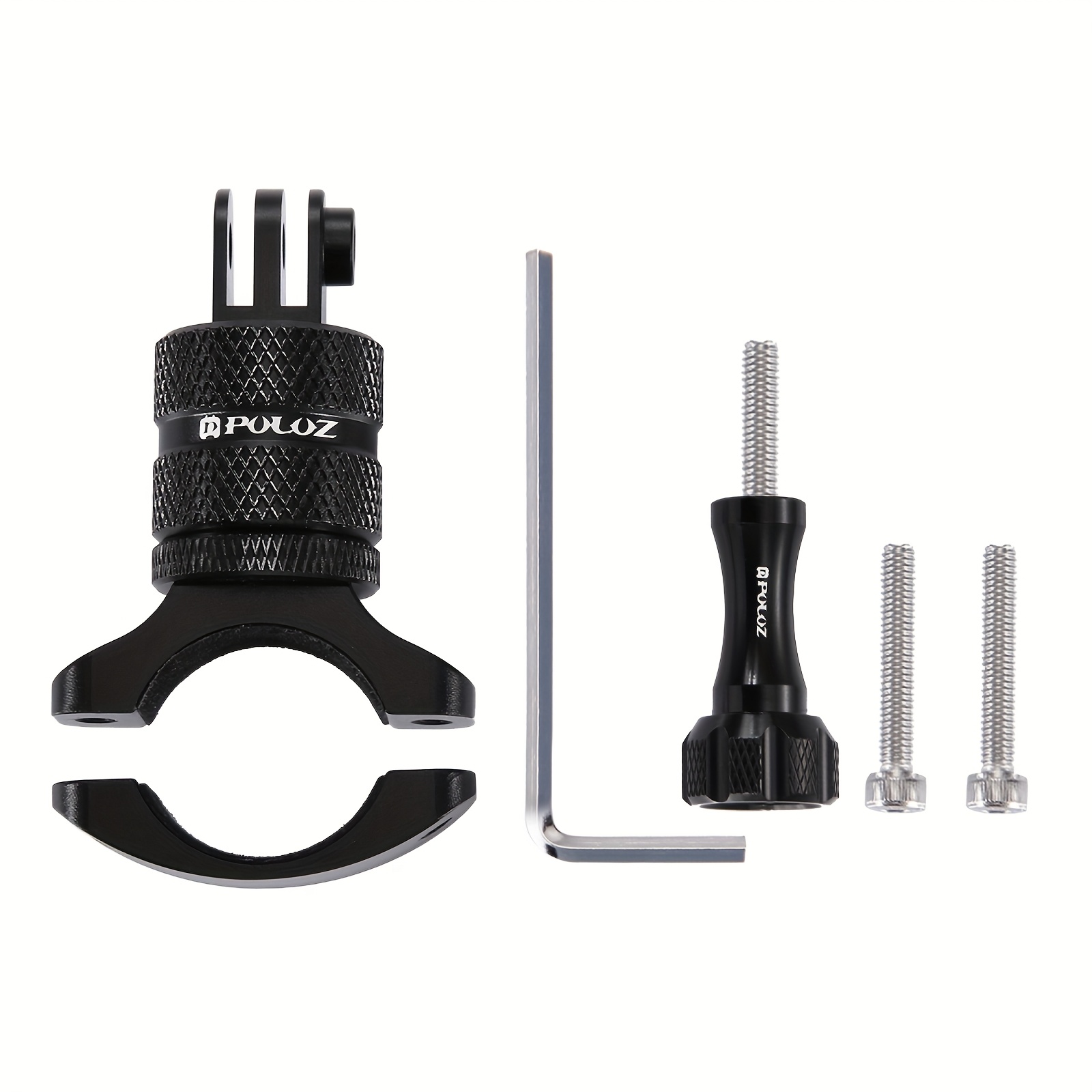 Image of 360 Degree Rotation Bike Aluminum Handlebar Adapter Mount With Screw For , , Dji And Other Action Cameras