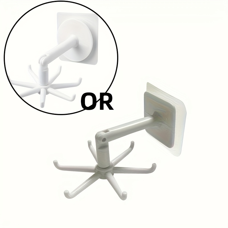 Random Style, Random Color, Random 6-claw 7-claw No-drill 360-degree Rotating Hook Kitchen Bathroom Utensil Towel Rack, Utility Hooks