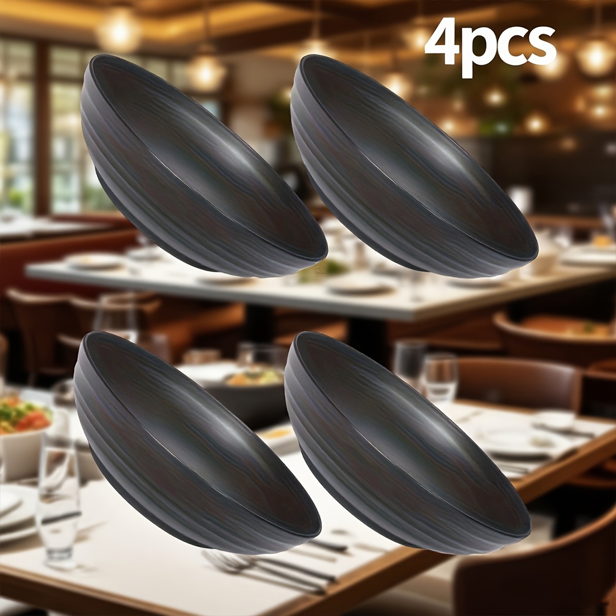 4pcs/8pcs Plastic 8.26-inch Dining Bowls For Home Kitchen, Rice Bowls, Oatmeal Bowls, Soup Bowls, Ramen Bowls, Salad Bowls, Multi-pack