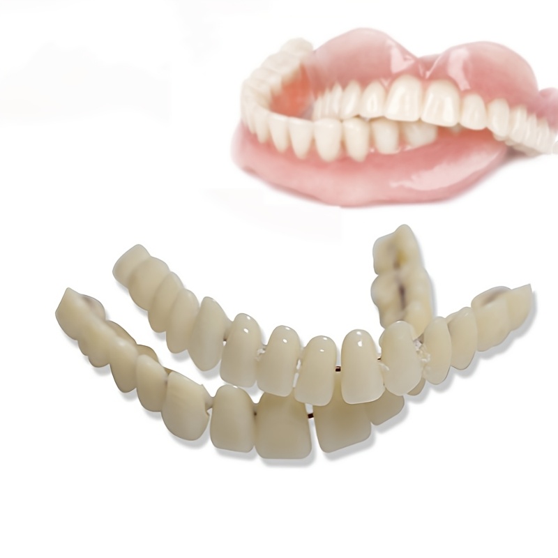 

Set Of 2 Dentures, Double-row Plastic Denture Model, Simulating Upper And Lower Teeth - Premium Denture Teeth Model