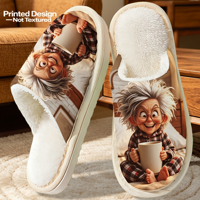 TEMU Printed Design Not Textured New Arrival 2026 Women Is Indoor Slippers Bedroom Slippers With Lightweight Casual Printed House Shoes Gift , Women