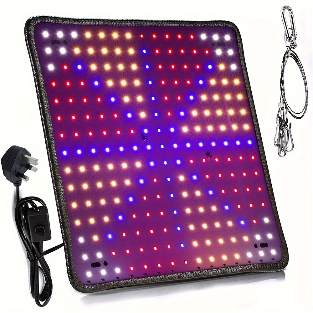 

1pc 225 Led Full Led Grow Light Panel, Aluminum Hanging Plant Growth Lamp For Seedlings, Succulents, Micro Greens, Vegetables & Flowerslights