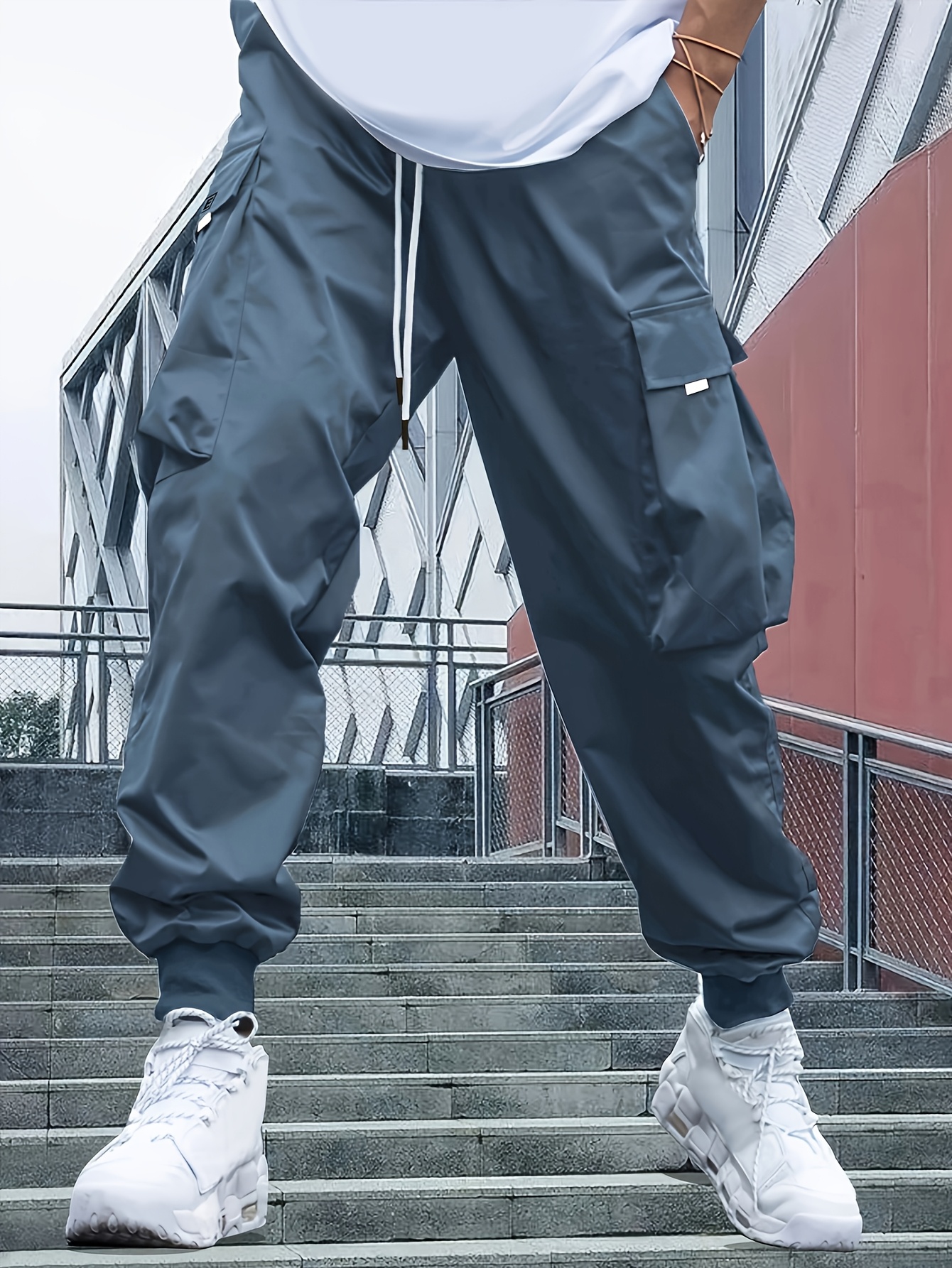 multi flap pockets cargo pants men's casual - Temu