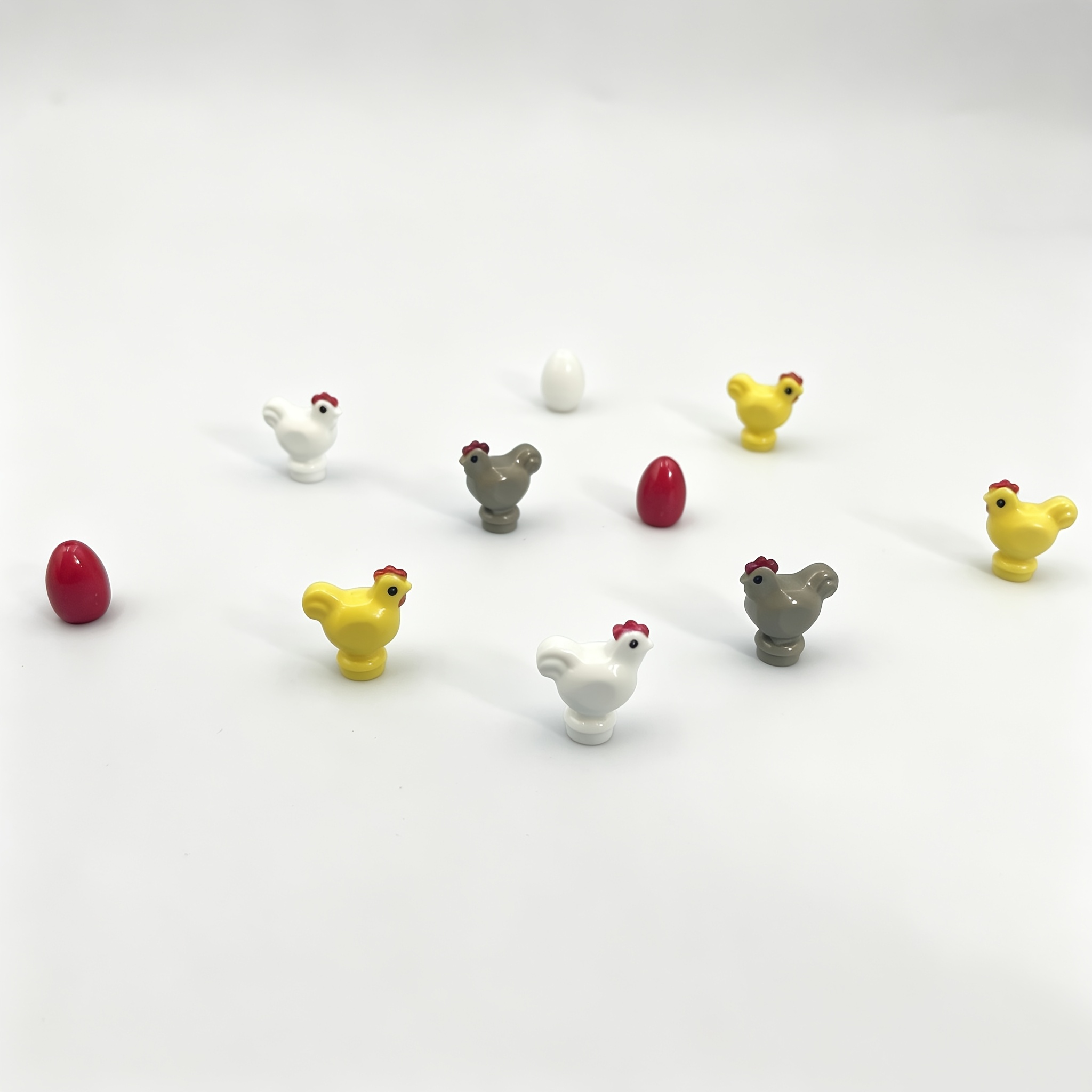 5pcs Rooster Hen & Egg Building Blocks Set