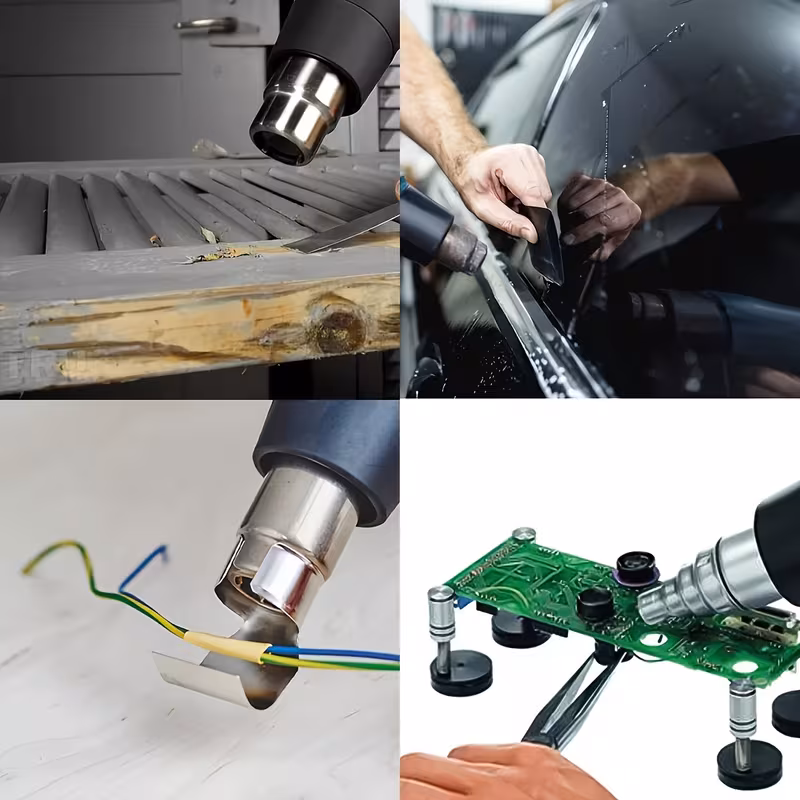 2500w heat gun hot air gun dual temperature settings 352 f 1202 heating hot air gun electric hand tool for bending plastic drying thawing handicrafts and shrinking pvc peeling paint Product details 3