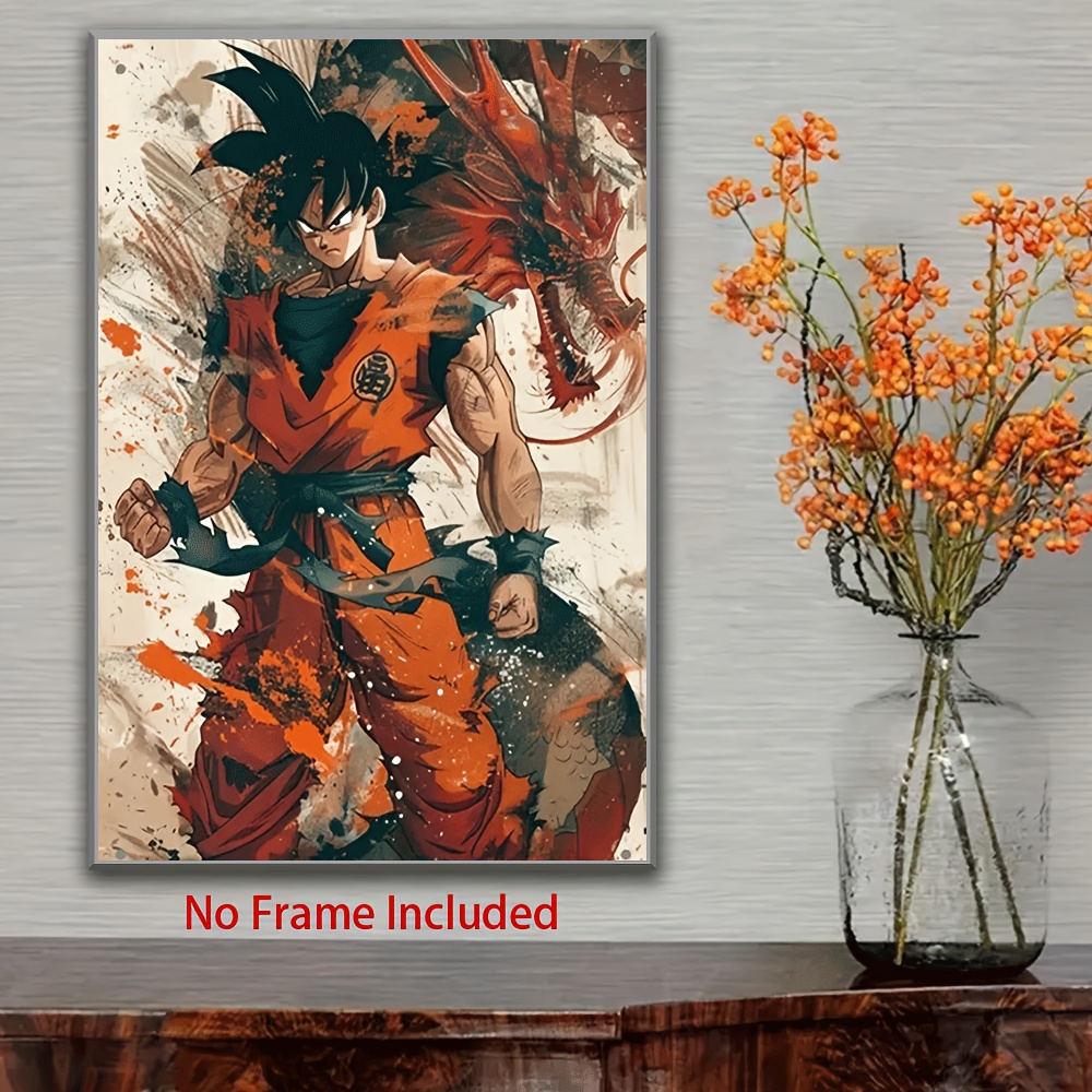 

1pc Anime Art Deco Canvas Print, Poster For Home Decor, Aesthetic Room Decoration, Fit Hanging Ornament, No Electricity Or Feathers Required