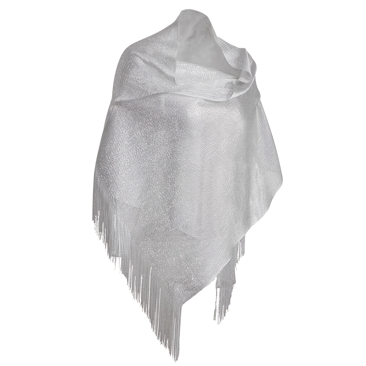 silvery grey women's vintage shawl wrap scarf 1920s Temu United