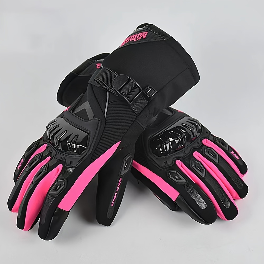 XS-L Motorcycle Riding Gloves, Sporty Design, Long Cuff Style, Hand Washable, Cyclists, All-Season Riding, Daily Commuting