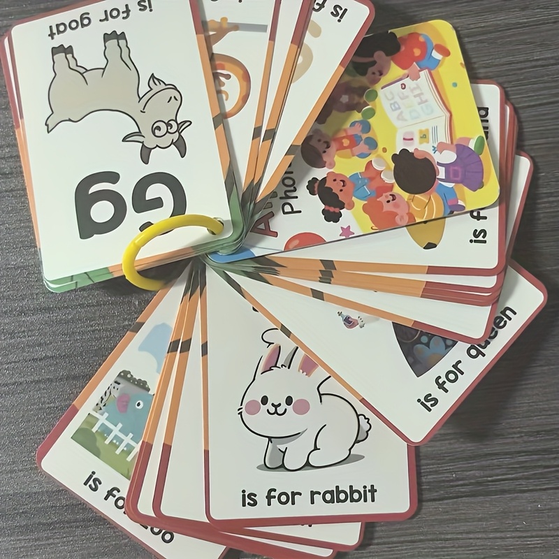TEMU Set Of 26 Letters, My Small Phonics Flashcards Featuring The Alphabet, Educational Flashcards For Kids, Single Character Learning Tools,
