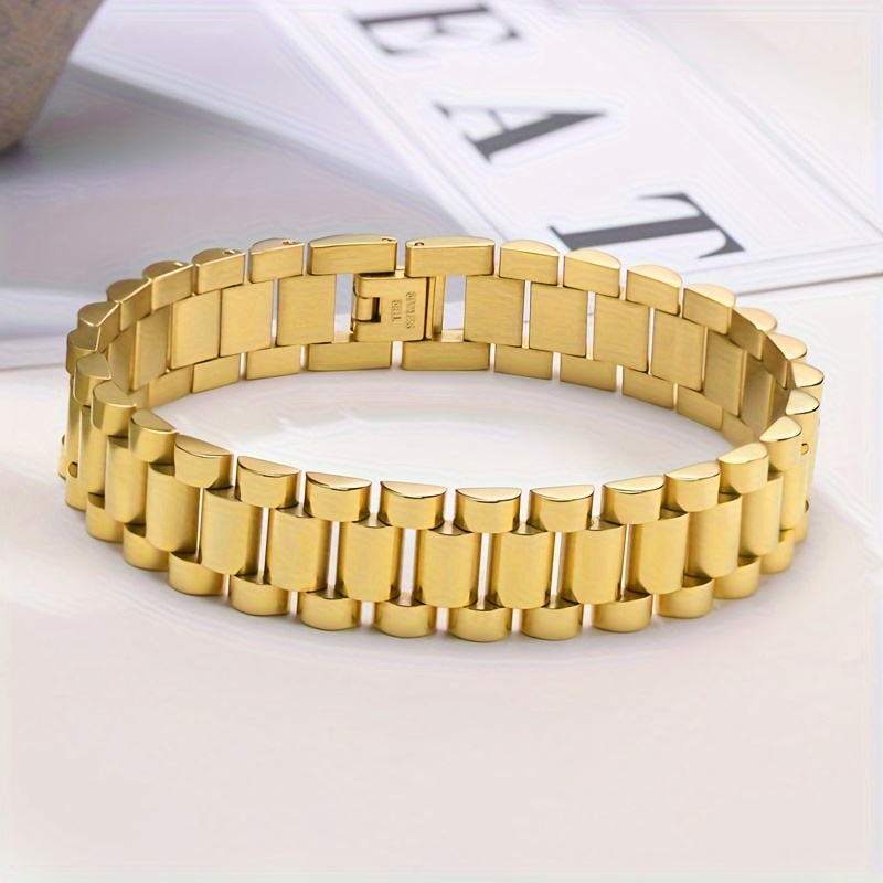 

1pc Cool Man Women Link Bracelet, Adjustable Chain Wristband Jewelry, Gifts For Lover Boyfriend Girlfriend
