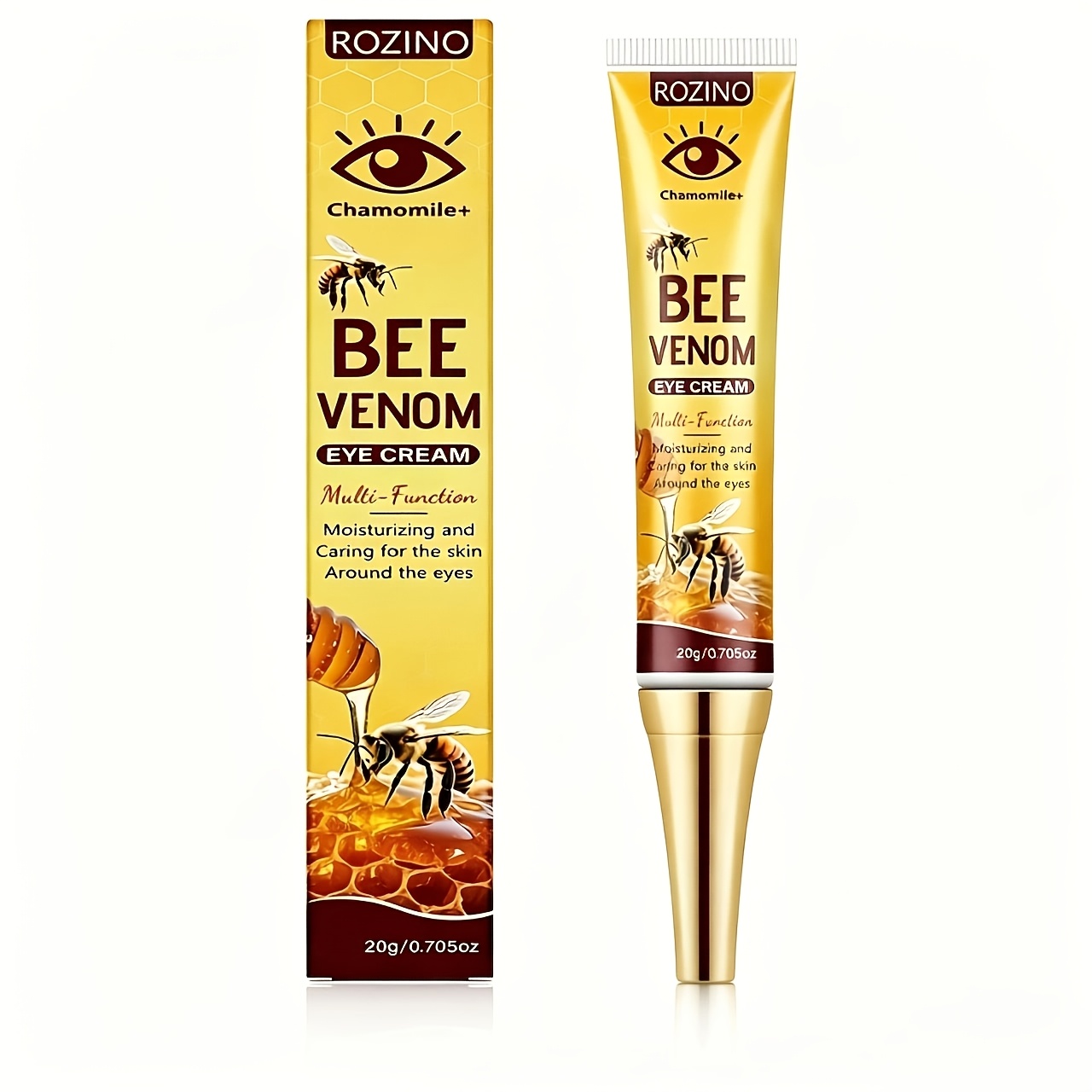 Image of Bee Venom Eye Cream, Moisturizing, Firming, Smoothing, Brightening, For And , Eye Care, Facial Care, Suitable For Men And Women