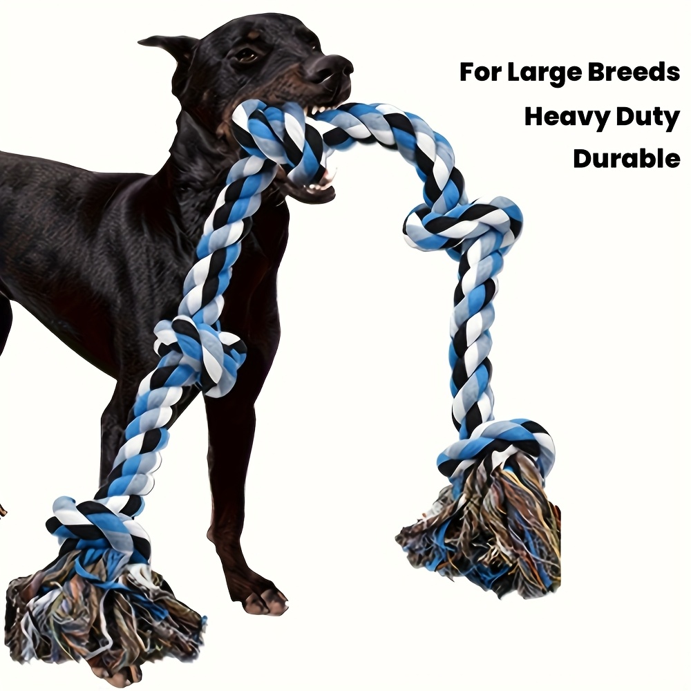 TEMU Heavy-duty Extra Thick Dog Rope Toy Suitable For Large Breeds & Aggressive Chewers - Non-toxic Chew-proof Durable Chew Rope For Puppies & Adult
