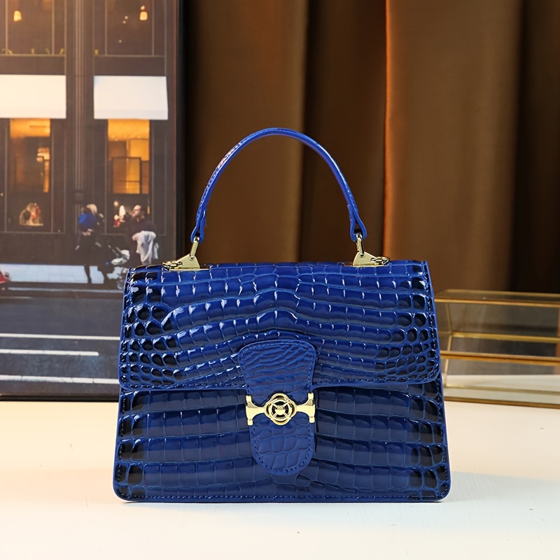 royal blue handbag sold on Temu United States