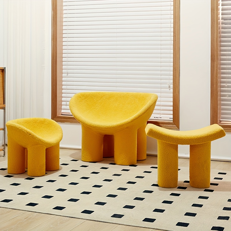   plastic living room creative low stool household entryway minimalist small stool shoe bench   shoe changing stool lamb wool   shoe changing stool Product details 2