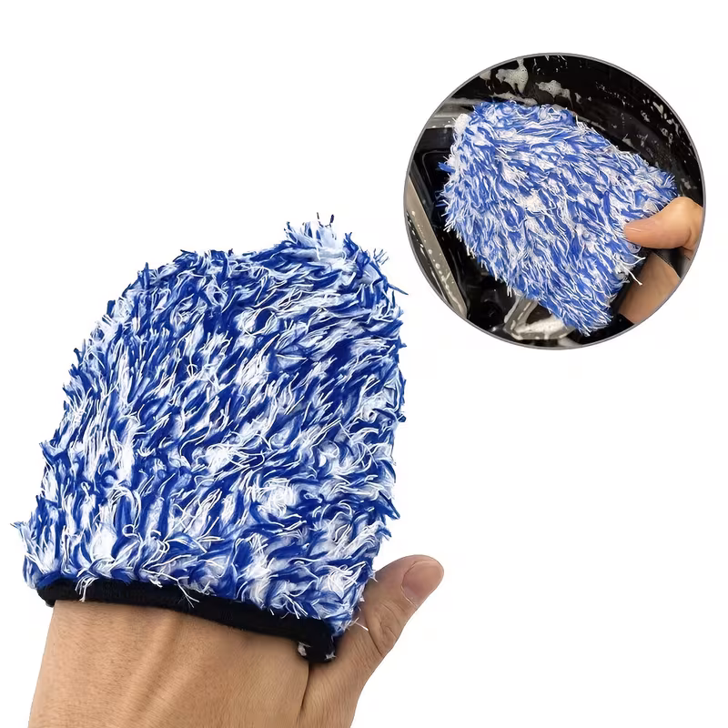 car wheel brush glove wheel detail cleaning microfiber coral long plush chenille car wash glove Product details 1