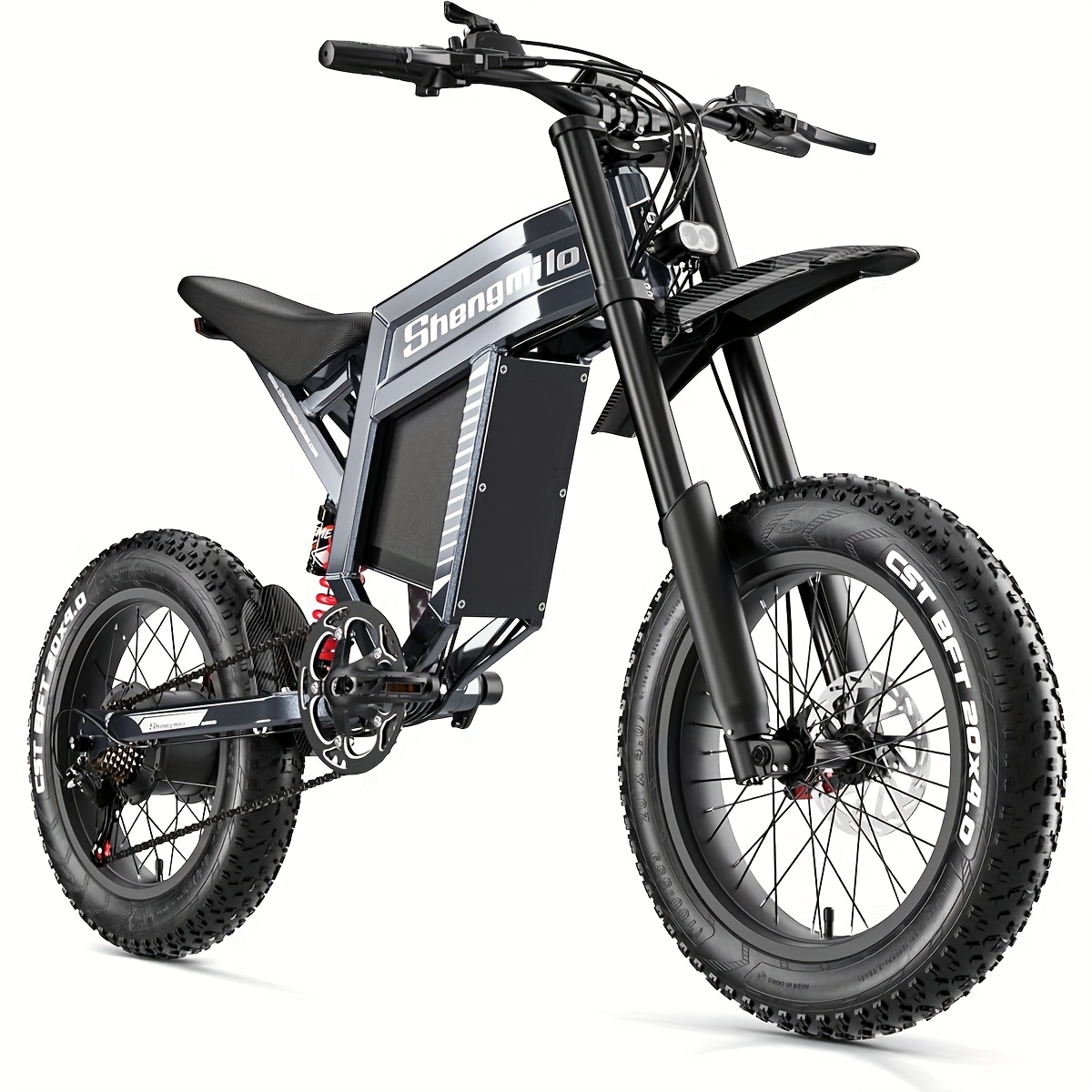 christmas gift   electric mountain bike 60 v 30 ah hydraulic     gears 20 x 4 0 wide tyre double shoulder shock absorber adult mountain electric motorcycle bike Product details 4