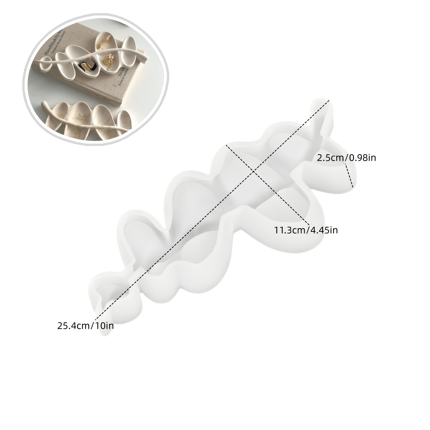 E-shop Harz-Silikonform . Aufbewahrungsschale in Form neuer Blätter, Epoxidharzform, DIY-Schmuck-Präsentationspalette, Form für handgefertigte