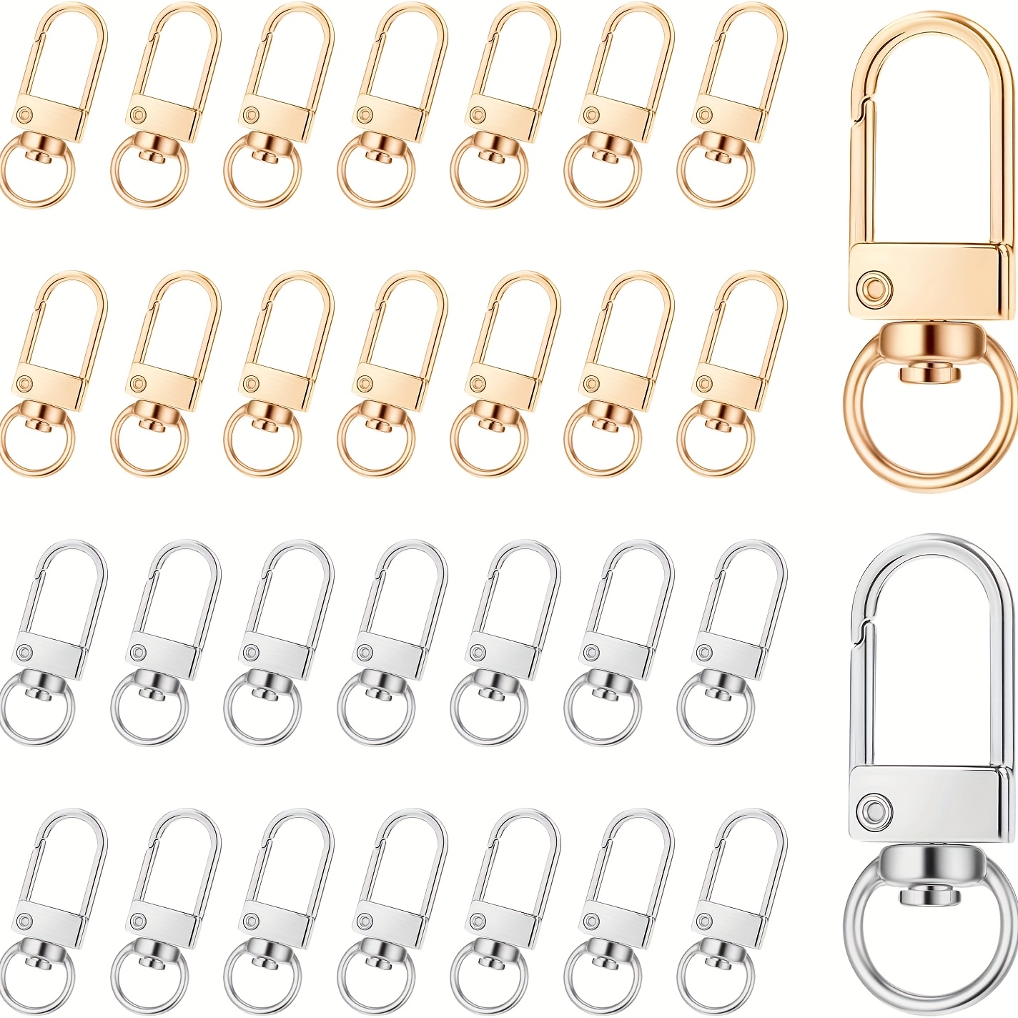 35pcs Kreeft Klauw Sluiting Lanyard Snap Hooks Metalen Haak Sluiting Kreeft Snap Hook