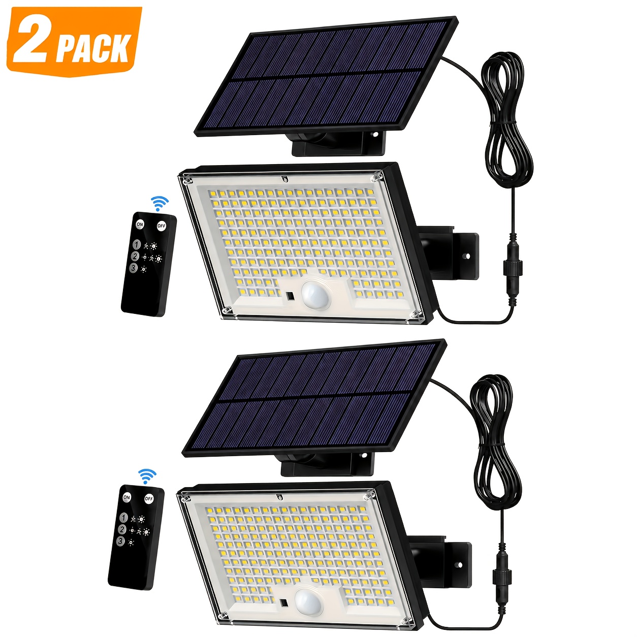 Solar Lights Outdoor Wall Lamp, 3 Lighting , Led Solar Outdoor Lights With Pir Motion Sensor, Ip65 Durable , Ideal For Outdoor Garden, Street, Porch, Patio Yard Lighting, Solar Pathway Garden Lights