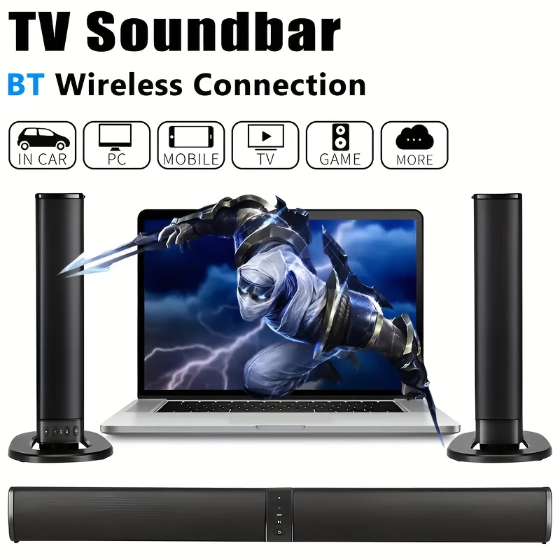 E-shop 20W 3D Heimkino Computer Stereo Surround Wireless Lautsprecher Tragbare Transformiert Sich In Zwei TV Lautsprecher Für Computer