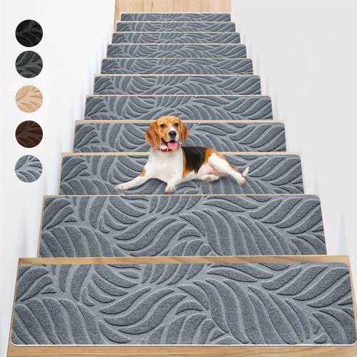 carpet stair treads 20x65cm non slip design indoor stair treads non slip surface stair mats protect the safety of the elderly and pets durable and stylish carpet design suitable for home decoration carpet