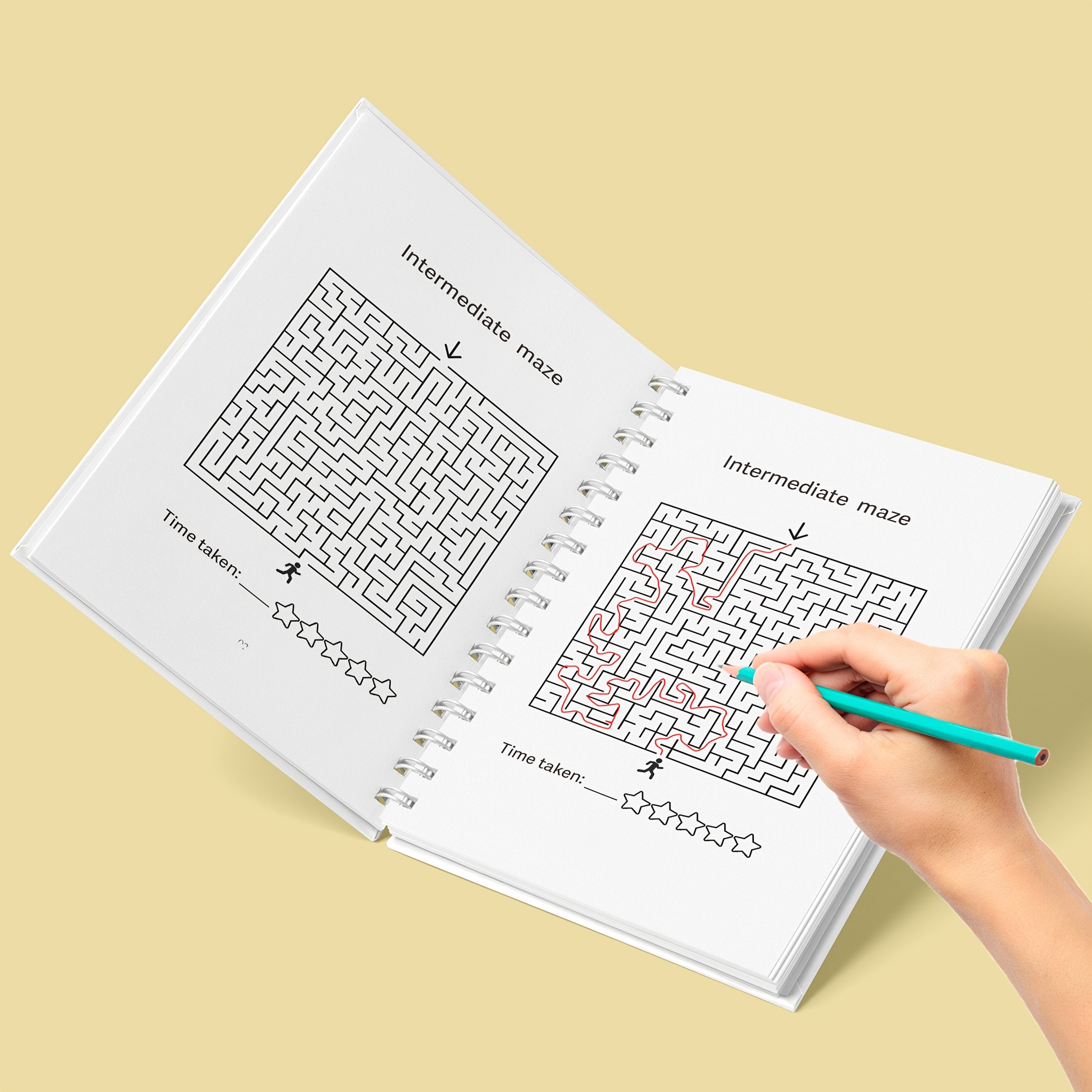 1pc Enhancing Cognitive Skills: Puzzle Adventures in Mazes for Children Aged 6-9