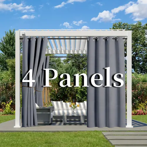 outdoor curtains for patio waterproof 4 panels privacy light filtering curtains grommet outside curtains for porch gazebo pergola backyard