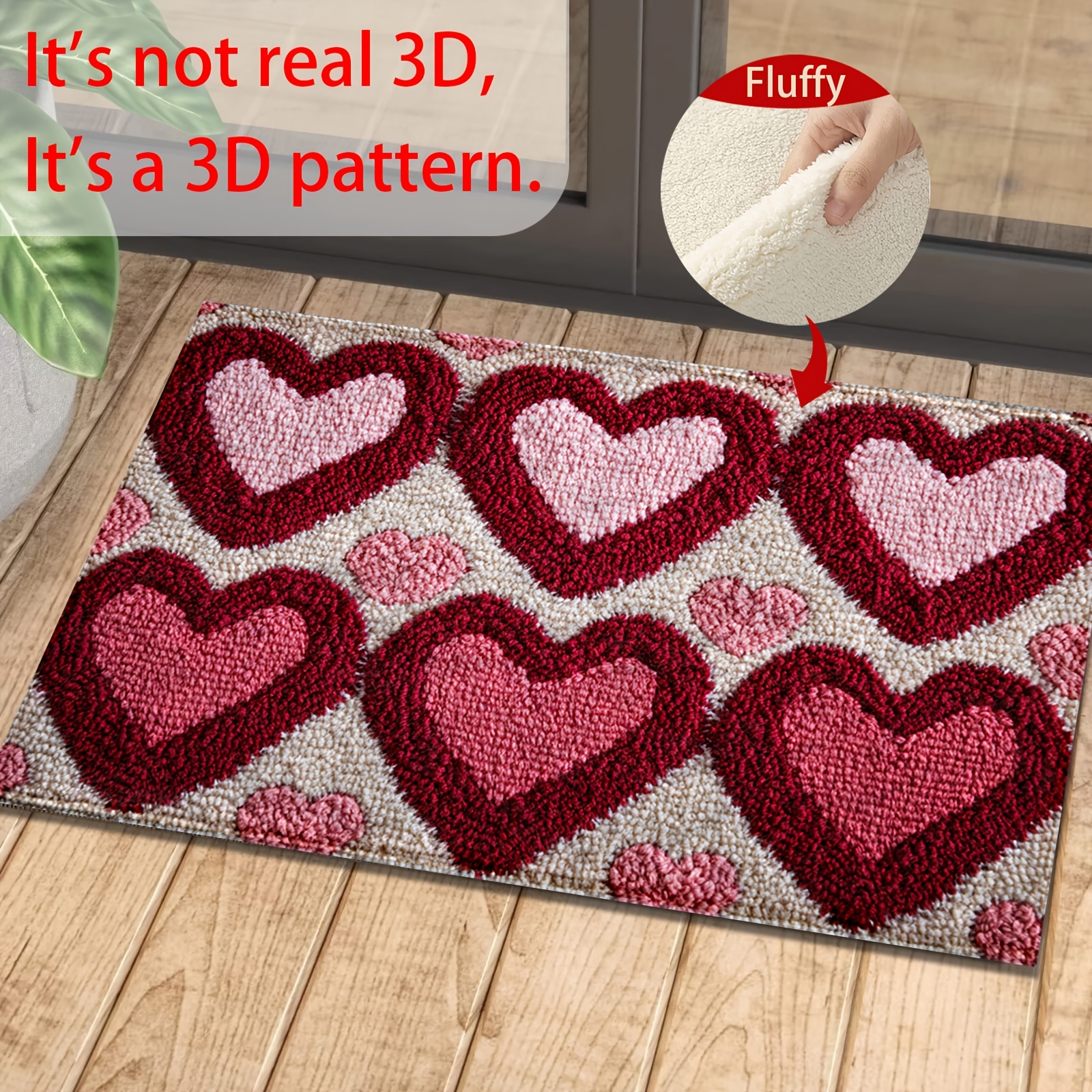 

Valentine's Day Microfiber Mat - Anti-slip, Quick-dry & Absorbent Bathroom Rug, Soft Cashmere, Home Decor & Holiday Gifts