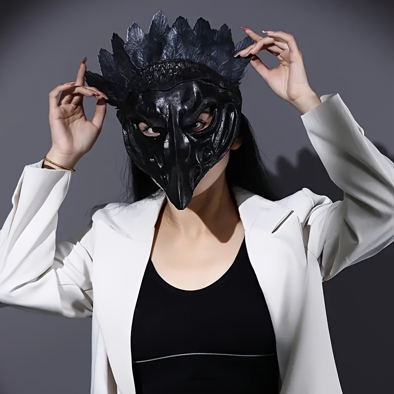 ブラッククロウマスク ハロウィン マルディグラ テーマパーティー用pu 