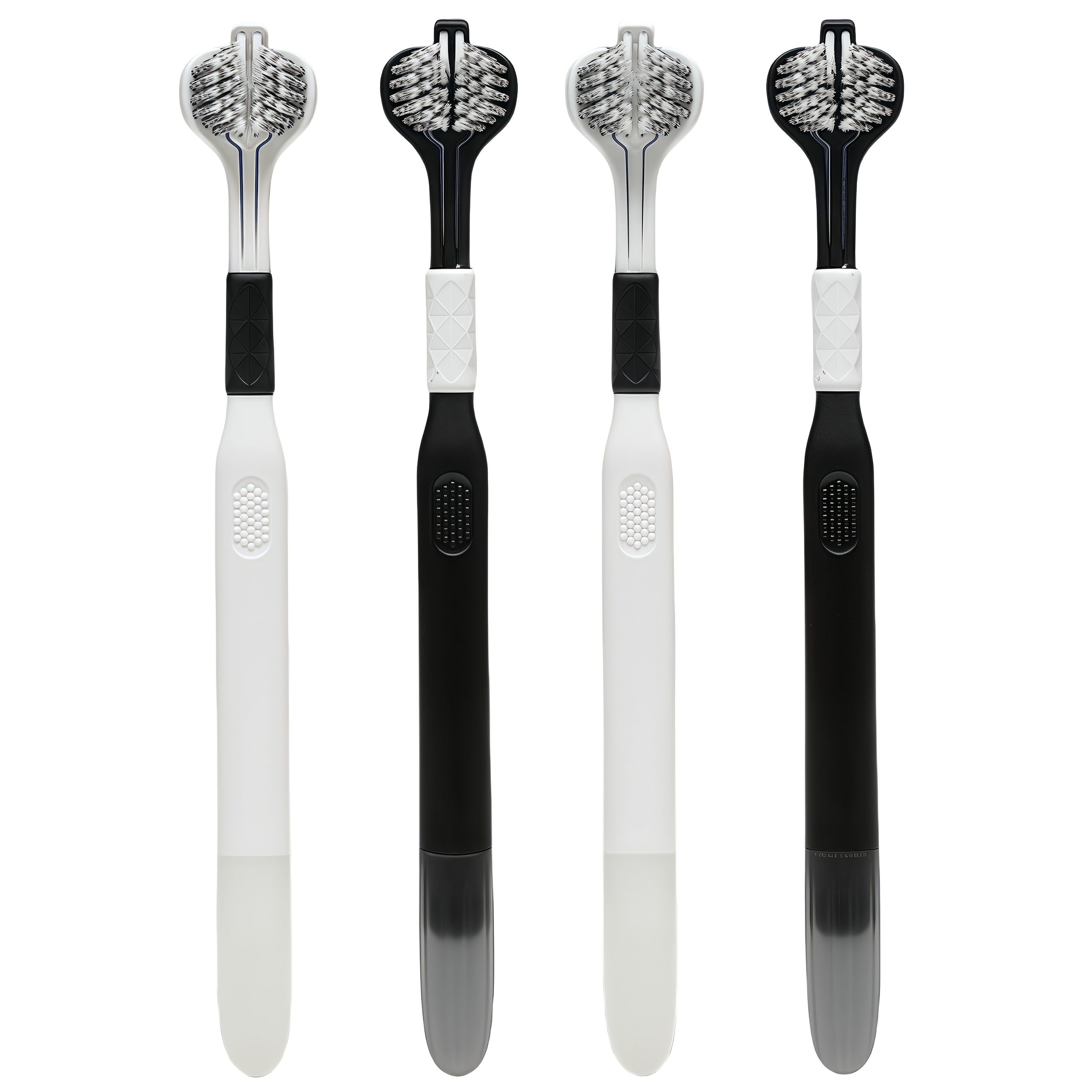 2-Pack Four-Sided Toothbrushes for Thorough Gum Cleaning
