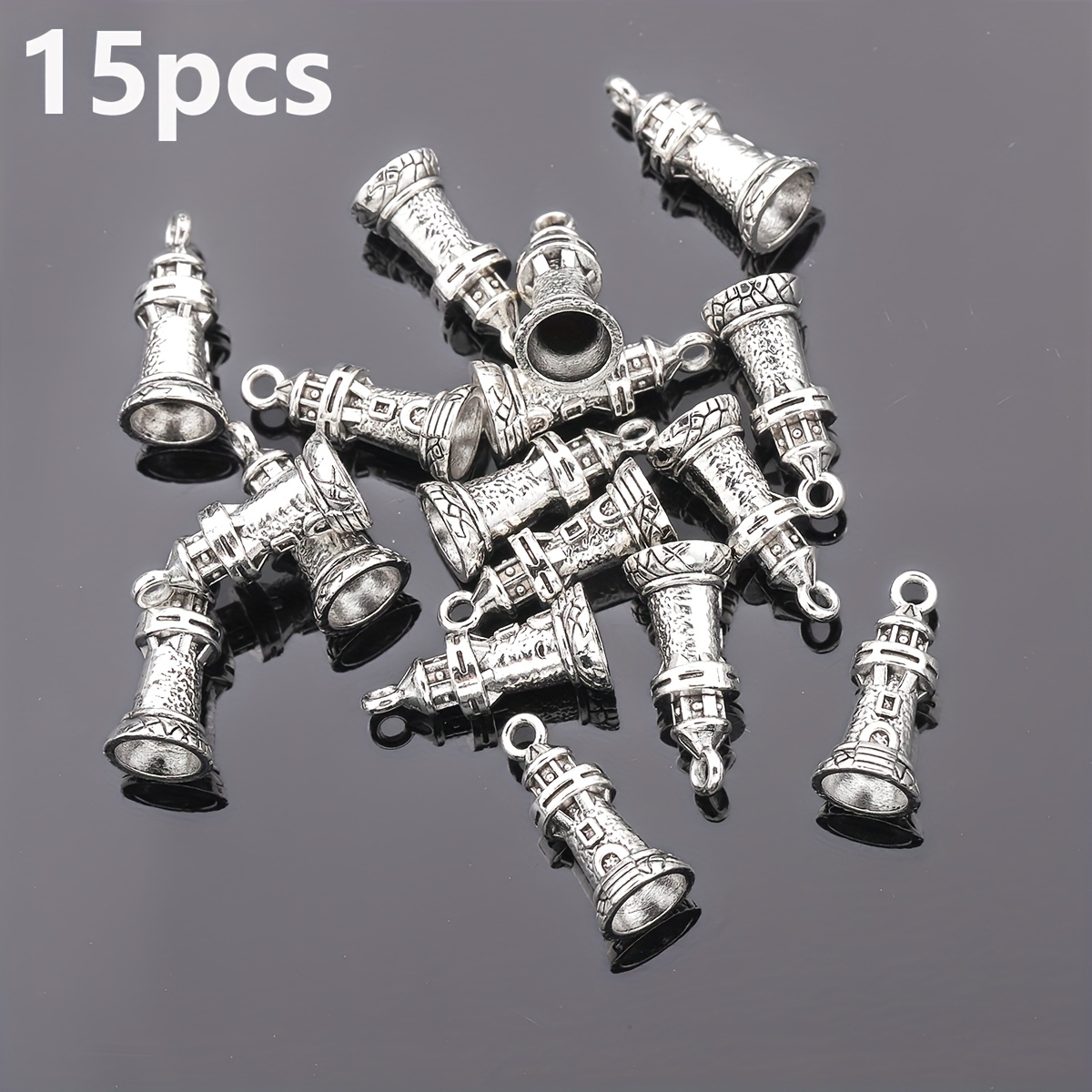 E-shop 15 Stück 3-Wege mit Hänge-Abstandshaltern 20mm Geometrische Lose Abstandshalter Einzelband Unregelmäßige Textur Durchbohrte Lose Perlen