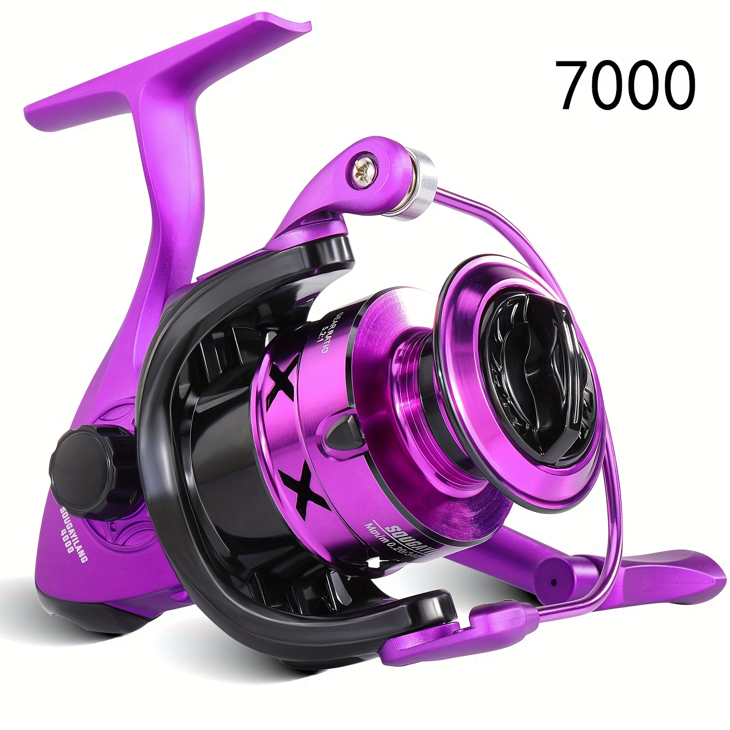 TEMU Sougayilang 1pc 1000- Spinning Reel, 5.2:1 Ratio, Super Light Cnc Aluminum Spool, Interchangeable Handle, Metal Fishing Reel For Freshwater And Saltwater Fishing Spinning Fishing Reel