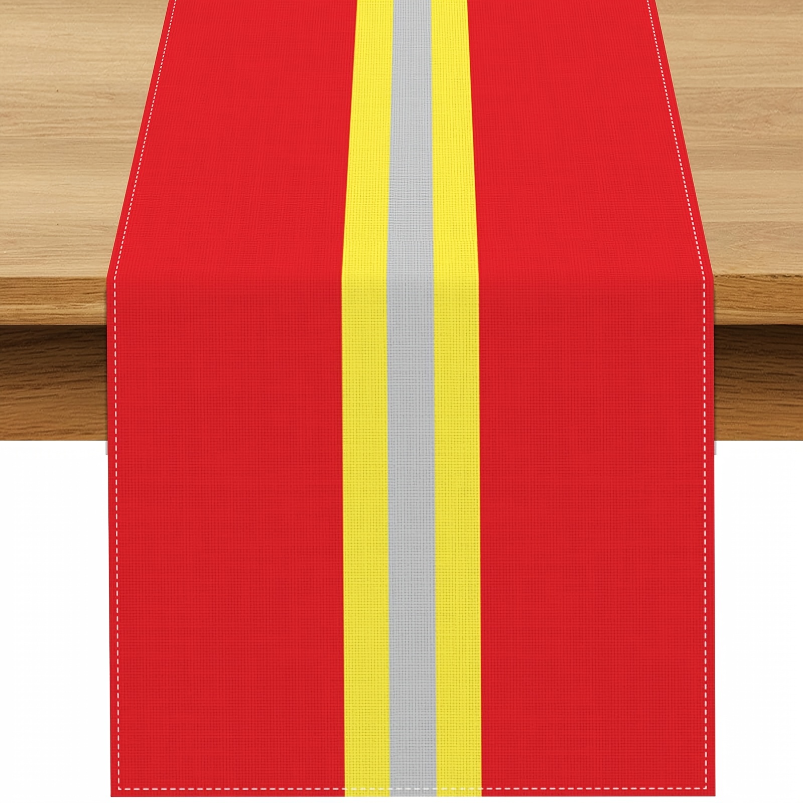 TEMU 1 Stück, Feiertischfahne Feuerwehr-Thema Geburtstagsfeier Dekoration Feuerwehrwagen Restaurant Zuhause Kücheninsel Dekoration 13 x 36, 13 x 48,