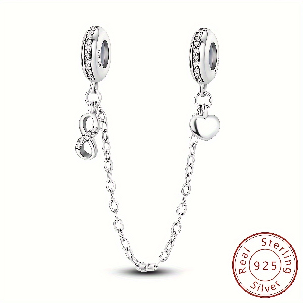 

925 Silver Romantic Safety Chain