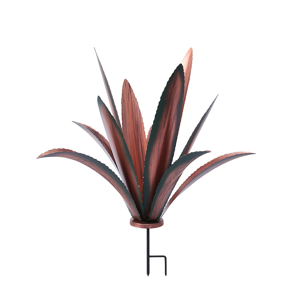 E-shop 1 Stück Verdickte Metall-Agave-Pflanze, Rustikale Agave-Skulptur als Heimdekoration, Handbemalte Metall-Agave-Gartendekoration, Outdoor-Dekor,