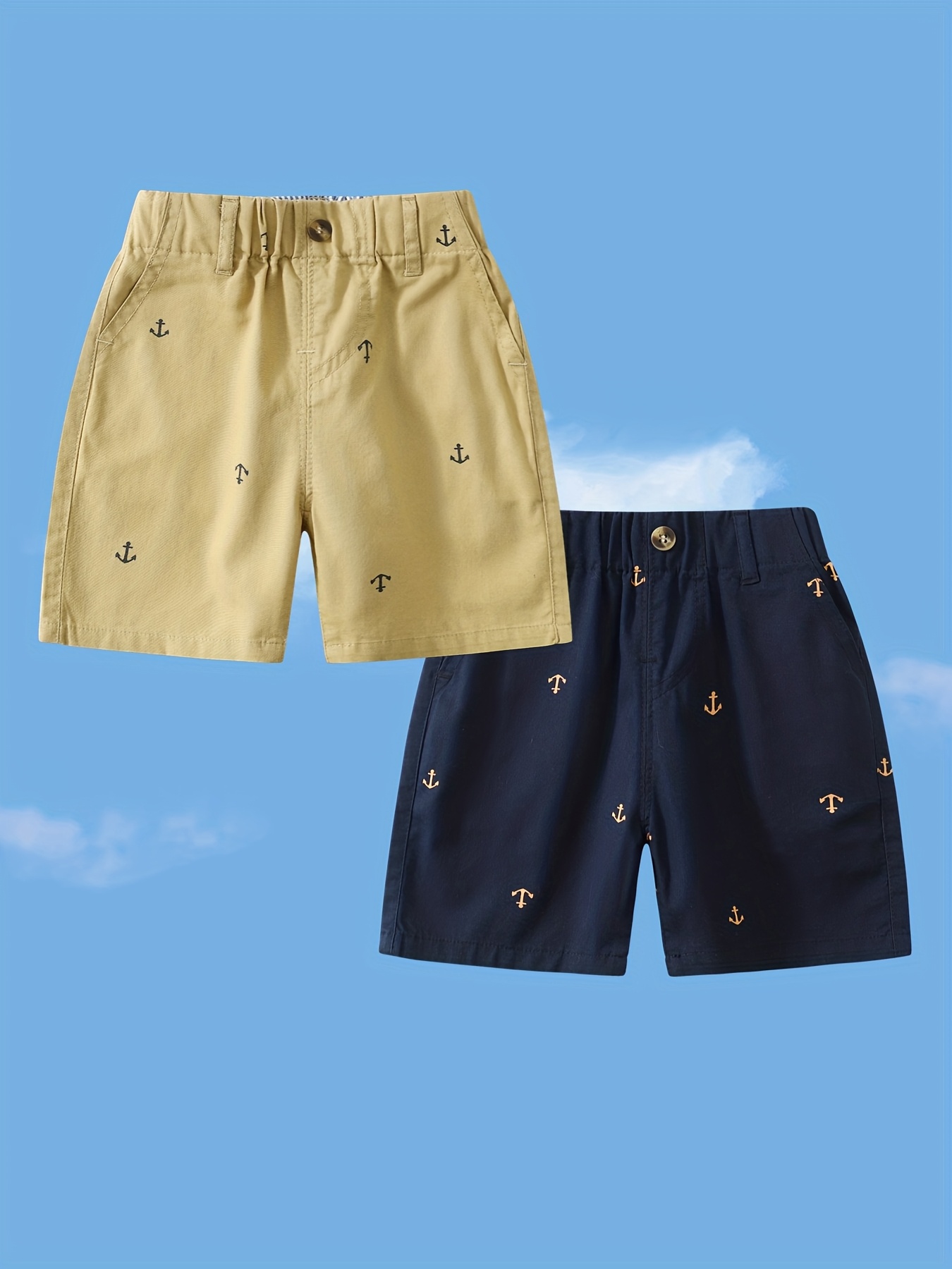 unidades shorts algodón niños bolsillos transpirable Temu