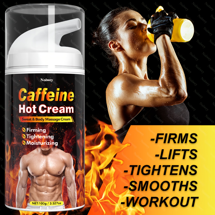 Men'S Caffeine Hot Cream, a Body Thermo Cream Enriched with Jojoba Oil And Collagen, Designed to Promote Sweating for Skin Firming And Tightening. Ideal for Use During Workouts, It Targets The Belly, Thighs, Legs, Abdomen, Arms, And Buttocks.