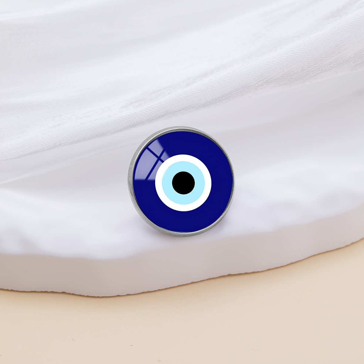 TEMU 1pc Evil Eye Pattern 3116 Stainless Steel Brooch, Elegant And Fashionable, Suitable For Men And Women's Party And Vacation Wear, Jewelry Brooch,