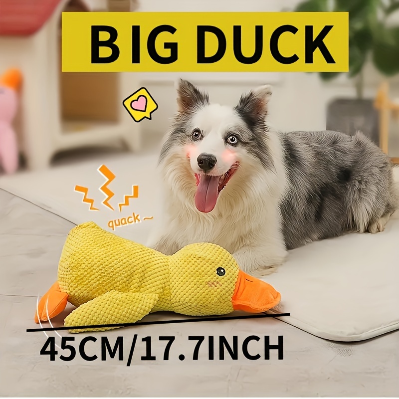 

Squeaky Duck Plush Dog Toy - Durable Chew And Interactive Play For All Breeds