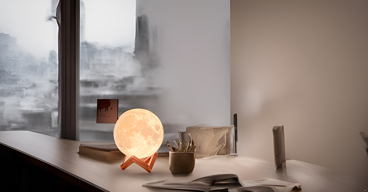 PINOCO Smart RGB 128-Color Moon Lamp with Remote & Touch Control, -Free Color/Brightness Adjustment, - Night Light Suitable for Bedside, Desk Decor, Birthday & Anniversary Gifts - Modern Crescent Light Bulb