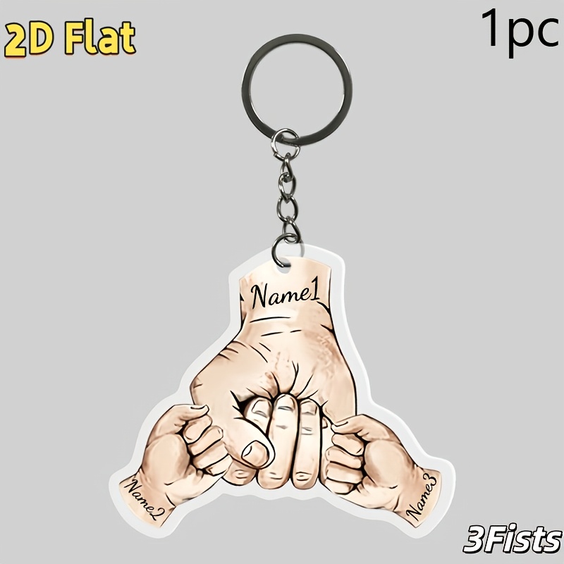 TEMU Llavero de Árbol Familiar 2D , Personalizado con e , Regalo del Día con Texto de Personalizado, Colgante para Llaves, Regalo Único para , 2D