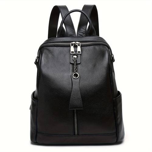 genuine leather shoulder bag women 2024 new college students mother bag leisure commuter backpack