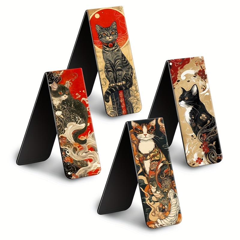 

4- Japanese- Cat Bookmarks, Markers, For , , And