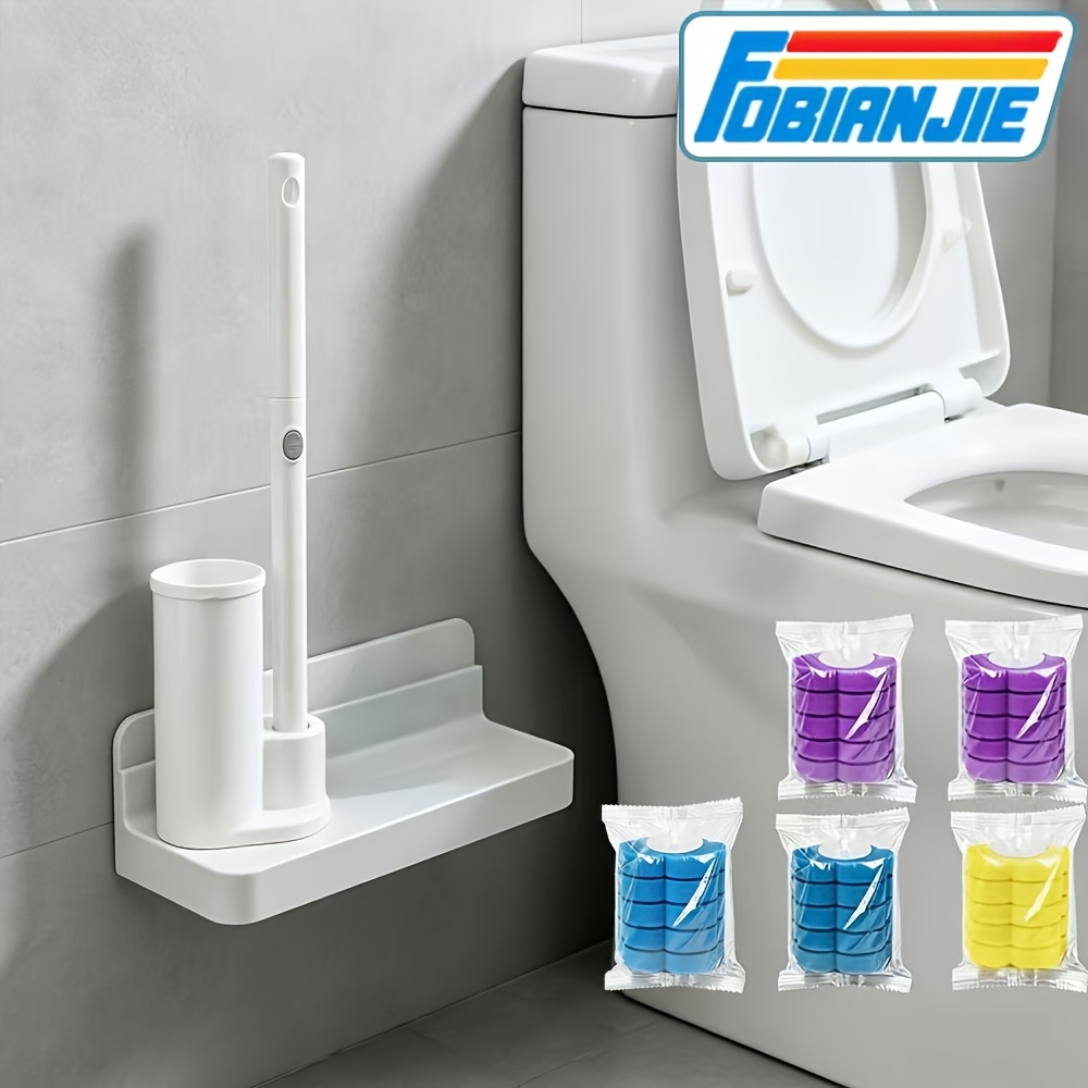 TEMU 26pcs Toilet Brush Set With Handle, Includes Brush Head, Home Toilet Brush, Suitable For Bathroom, Wall-mountable Toilet Brush Set, Suitable For