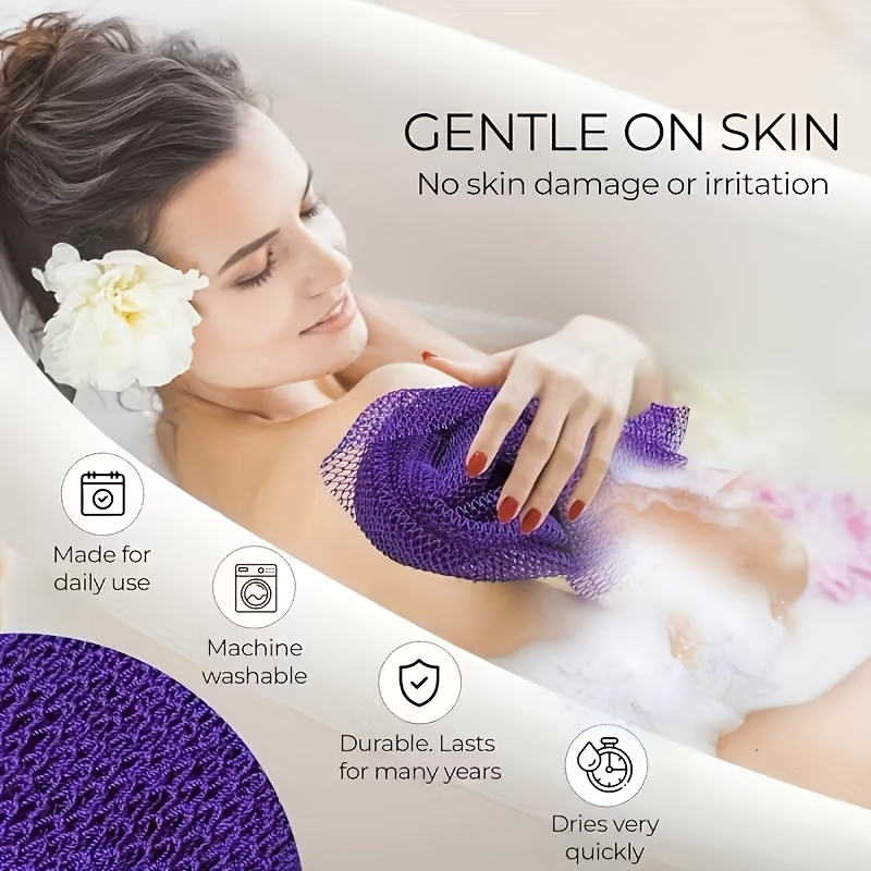 5pcs Colorful African Exfoliating Net Body Scrubber Set