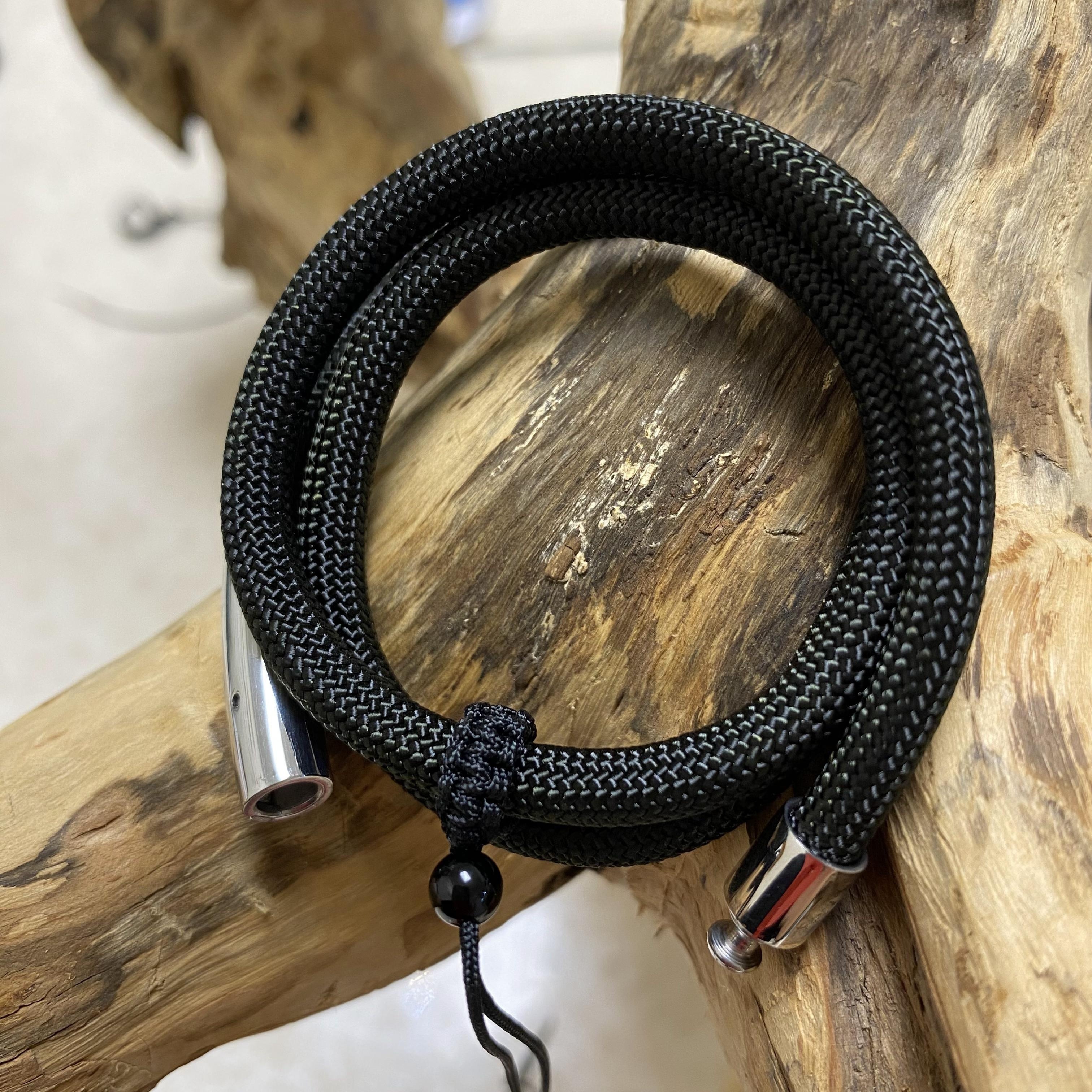 Elegant Men's Black 5mm Thick Handcrafted Braided Necklace - Luxury Pendant Cord