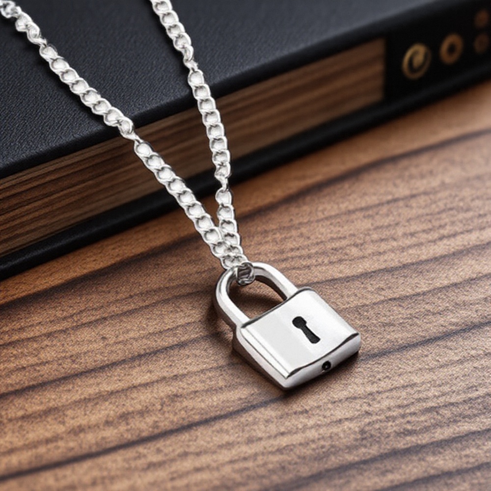 padlock necklace sold on Temu United States